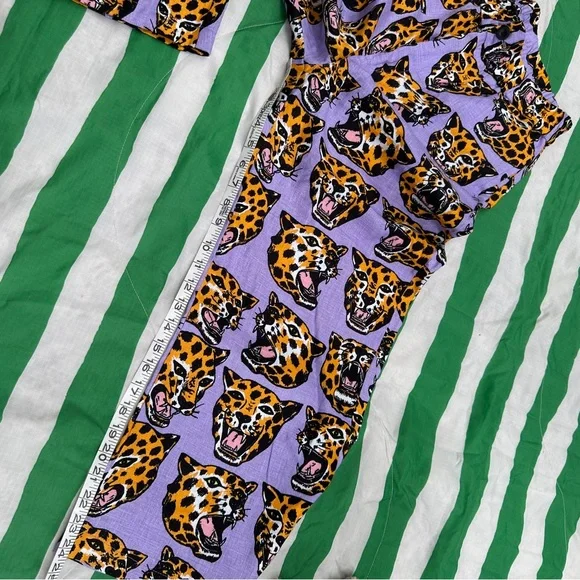 NOOWORK Catalina linen summer pants ft Cheetah Head AOP - Picture 5 of 5